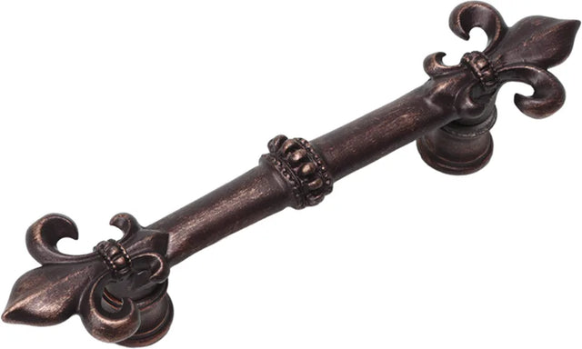 Charlemagne 4'' cc pull with large Fleur De Lys 599-22