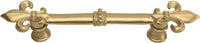 Charlemagne 4'' cc pull with large Fleur De Lys in Soft Gold. 599-27
