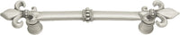 Charlemagne 5'' cc pull with large Fleur De Lys in Satin. 600-11