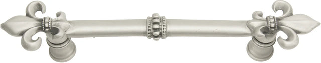Charlemagne 5'' cc pull with large Fleur De Lys in Satin. 600-11