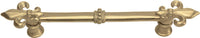 Charlemagne 5'' cc pull with large Fleur De Lys in Soft Gold. 600-27