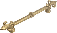 Charlemagne 5'' cc pull with large Fleur De Lys in Soft Gold. 600-27