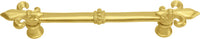 Charlemagne 5'' cc pull with large Fleur De Lys in Gilded Mercury. 600-8
