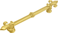 Charlemagne 5'' cc pull with large Fleur De Lys in Gilded Mercury. 600-8