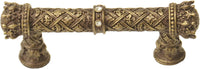 Crowning Glory Queen Anne Carpe Diem 6130-3C Antique Brass Queen Anne 3'' cc pull w/ Swarovski Crystals 6130-3C