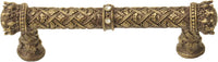 Crowning Glory Queen Anne Carpe Diem 6131-3C Antique Brass Queen Anne 4'' cc pull w/ Swarovski Crystals 6131-3C