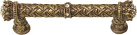 Crowning Glory Queen Elizabeth Carpe Diem 6329-3C Antique Brass Queen Elizabeth 4'' cc pull w/ Swarovski Crystals 6329-3C