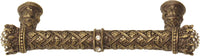 Crowning Glory Queen Elizabeth Carpe Diem 6329-3C Antique Brass Queen Elizabeth 4'' cc pull w/ Swarovski Crystals 6329-3C