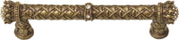 Crowning Glory Queen Elizabeth Carpe Diem 6330-3C Antique Brass Queen Elizabeth 5'' cc pull w/ Swarovski Crystals 6330-3C