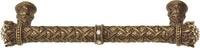 Crowning Glory Queen Elizabeth Carpe Diem 6330-3C Antique Brass Queen Elizabeth 5'' cc pull w/ Swarovski Crystals 6330-3C