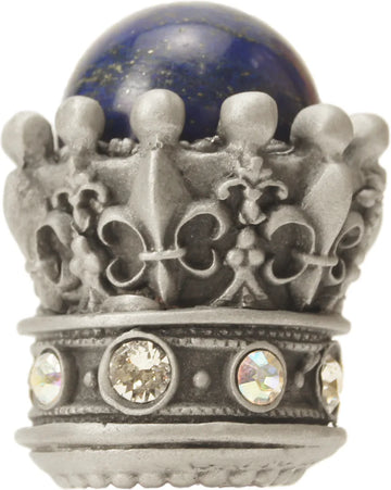 Crowning Glory Queen Penelope large knob with Swarovski Crystals & semi‐precious stones 6505