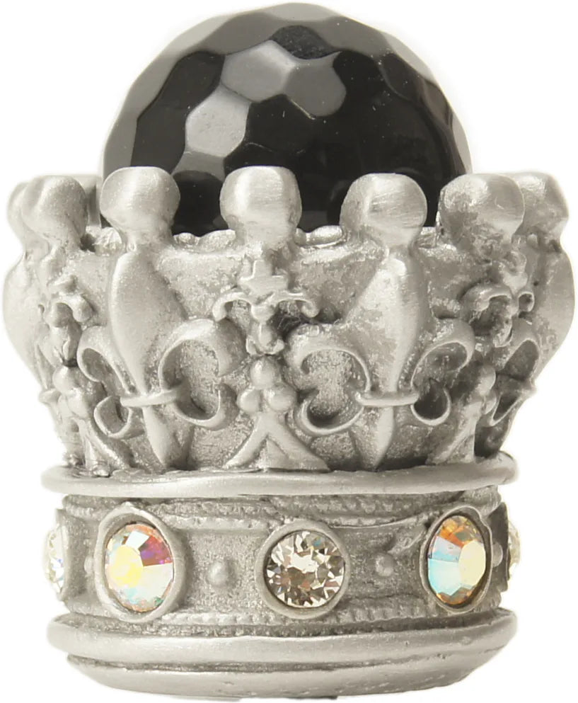 Crowning Glory Queen Penelope Chrysalis large knob w/ Swarovski Crystals & semi‐precious stones 6505-23CABOX