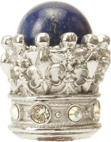 Crowning Glory Queen Penelope Platinum large knob w/ Swarovski Crystals & semi‐precious stones 6505-24CABLAP