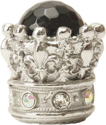 Crowning Glory Queen Penelope Platinum large knob w/ Swarovski Crystals & semi‐precious stones 6505-24CABOX