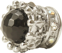 Crowning Glory Queen Penelope Carpe Diem 6505-24CABOX Platinum Queen Penelope large knob w/ Swarovski Crystals & semi‐precious stones 6505-24CABOX