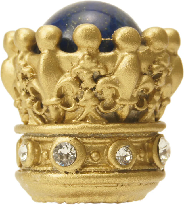 Crowning Glory Queen Penelope Soft Gold large knob w/ Swarovski Crystals & semi‐precious stones 6505-27CLAP