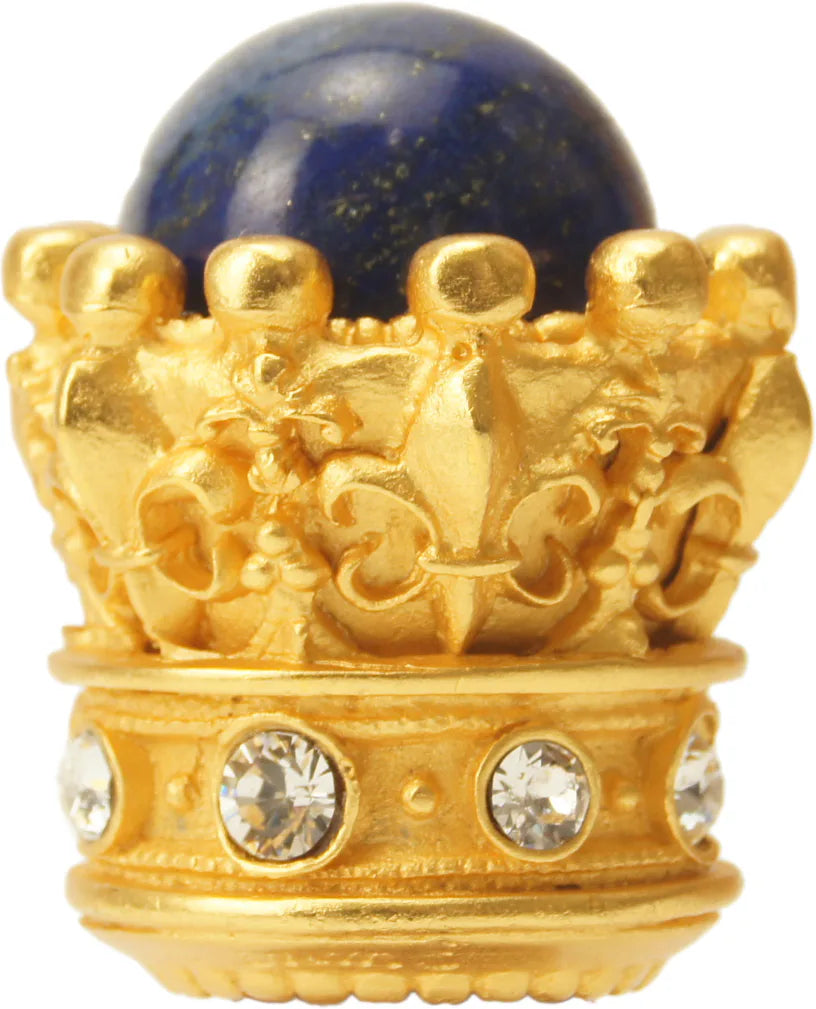 Crowning Glory Queen Penelope Gilded Mercury large knob w/ Swarovski Crystals & semi‐precious stones 6505-8CLAP