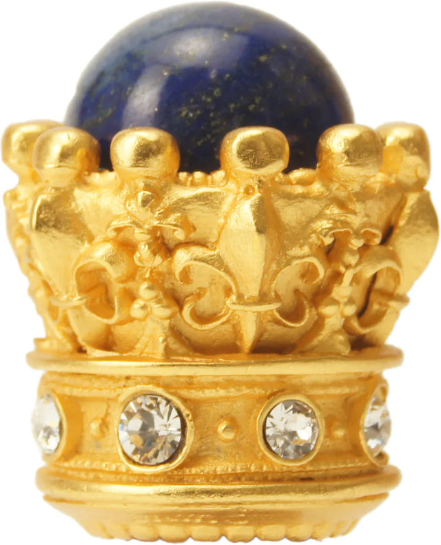 Crowning Glory Queen Penelope Gilded Mercury large knob w/ Swarovski Crystals & semi‐precious stones 6505-8CLAP