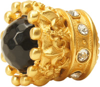 Crowning Glory Queen Penelope Carpe Diem 6505-8COX Gilded Mercury Queen Penelope large knob w/ Swarovski Crystals & semi‐precious stones 6505-8COX