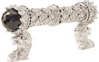 Crowning Glory Queen Penelope Carpe Diem 6520-24JOX Platinum Queen Penelope 3'' cc pull w/ Swarovski Crystals & semi‐precious stones 6520-24JOX