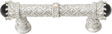 Crowning Glory Queen Penelope Chrysalis 3'' cc pull w/ Swarovski Crystals & semi‐precious stones 6528-23CABOX