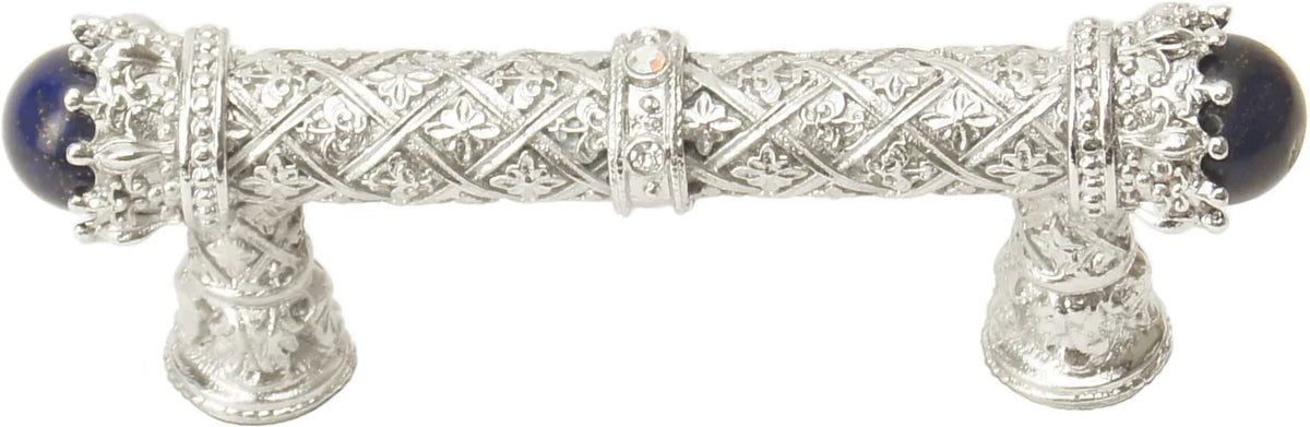 Crowning Glory Queen Penelope Platinum 3'' cc pull w/ Swarovski Crystals & semi‐precious stones 6528-24CLAP
