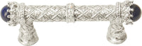 Crowning Glory Queen Penelope Platinum 3'' cc pull w/ Swarovski Crystals & semi‐precious stones 6528-24CLAP