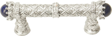 Crowning Glory Queen Penelope Platinum 3'' cc pull w/ Swarovski Crystals & semi‐precious stones 6528-24CLAP
