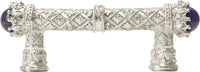 Crowning Glory Queen Penelope Carpe Diem 6528-24CLAP Platinum Queen Penelope 3'' cc pull w/ Swarovski Crystals & semi‐precious stones 6528-24CLAP