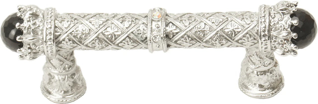 Crowning Glory Queen Penelope Platinum 3'' cc pull w/ Swarovski Crystals & semi‐precious stones 6528-24COX