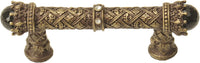 Crowning Glory Queen Penelope Antique Brass 3'' cc pull w/ Swarovski Crystals & semi‐precious stones 6528-3COX