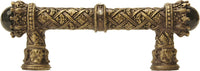 Crowning Glory Queen Penelope Carpe Diem 6528-3COX Antique Brass Queen Penelope 3'' cc pull w/ Swarovski Crystals & semi‐precious stones 6528-3COX