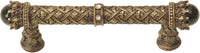 Crowning Glory Queen Penelope Antique Brass 4'' cc pull w/ Swarovski Crystals & semi‐precious stones 6529-3COX