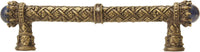 Crowning Glory Queen Penelope Carpe Diem 6530-3CLAP Antique Brass Queen Penelope 5'' cc pull w/ Swarovski Crystals & semi‐precious stones 6530-3CLAP