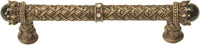 Crowning Glory Queen Penelope Antique Brass 5'' cc pull w/ Swarovski Crystals & semi‐precious stones 6530-3COX
