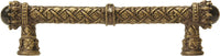 Crowning Glory Queen Penelope Carpe Diem 6530-3COX Antique Brass Queen Penelope 5'' cc pull w/ Swarovski Crystals & semi‐precious stones 6530-3COX