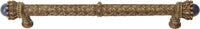 Crowning Glory King George Antique Brass 9'' cc pull w/semi‐precious stones 6914-3LAP