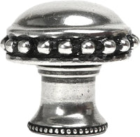 Classic/Beaded Classic large round knob with beaded rim 708B