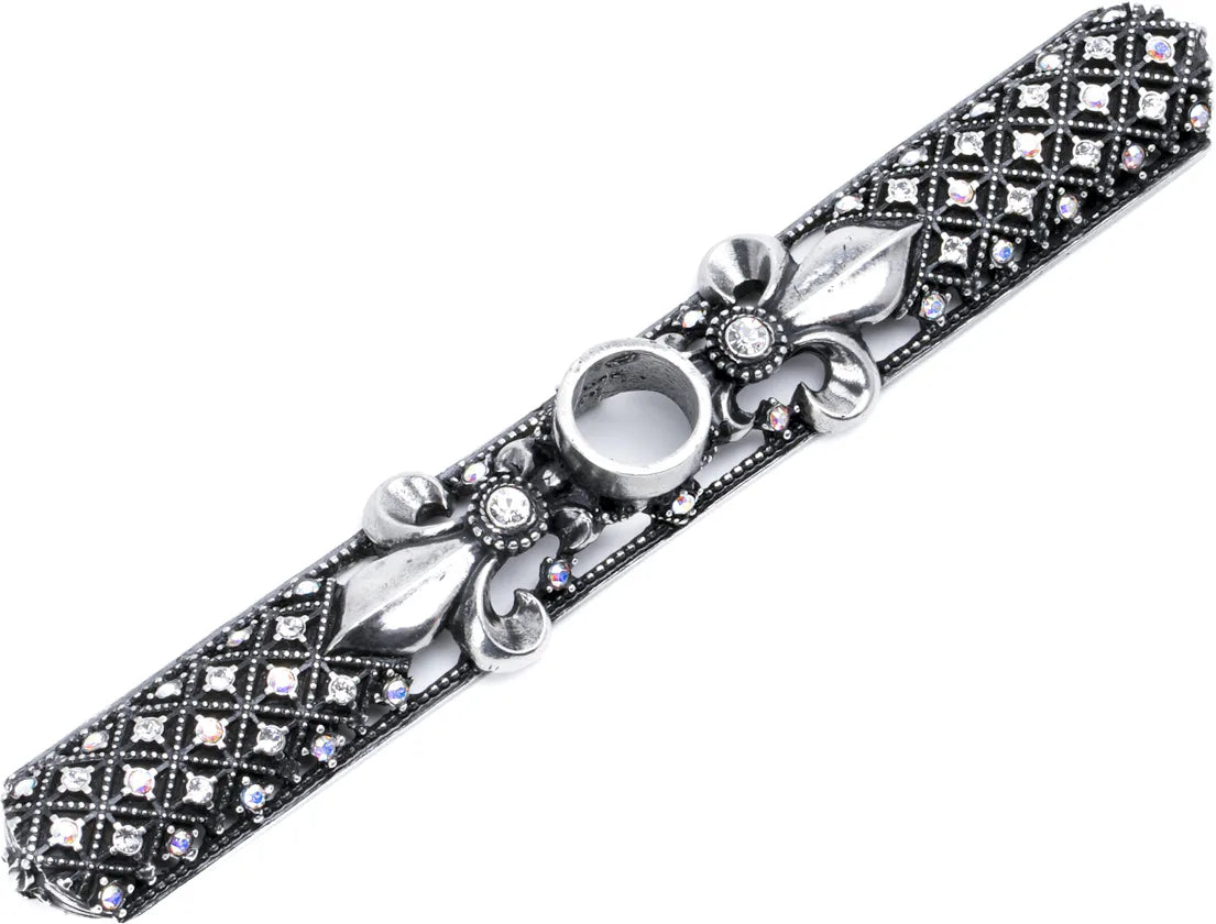 Versailles 7623-9CAB Chalice large rectangular escutcheon Fleur De Lys w/ Swarovski Crystals 7623-9CAB