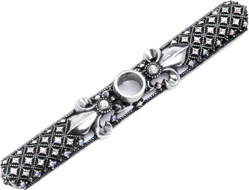 Versailles 7623-9CAB Chalice large rectangular escutcheon Fleur De Lys w/ Swarovski Crystals 7623-9CAB