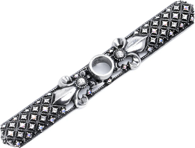 Versailles 7623-9CAB Chalice large rectangular escutcheon Fleur De Lys w/ Swarovski Crystals 7623-9CAB