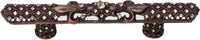 Versailles 4'' cc large pull Fleur De Lys with Swarovski Crystals and decorative column feet 7630