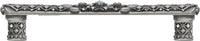 Versailles 6'' cc large pull Fleur De Lys with Swarovski Crystals and decorative column feet 7640
