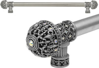 Versailles Fleur De Lys 22'' cc long pull large finial with Swarovski Crystals 7650
