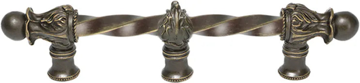 Acanthus 6'' cc with 3/8'' twist bar Romanesque style with center brace 780-3