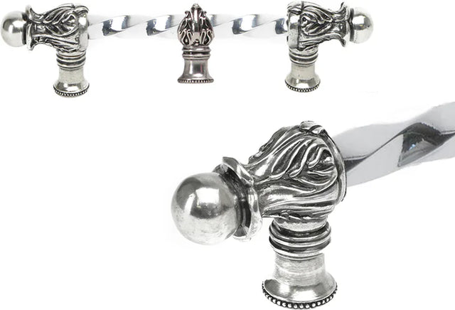 Acanthus 6'' cc with 3/8'' twist bar Romanesque style with center brace 780-9