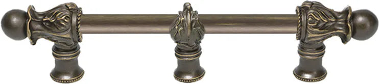 Acanthus 6'' cc with 1/2'' round smooth bar Romanesque style with center brace 780S-3