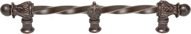 Acanthus 9'' cc with 3/8'' twist bar Romanesque style with center brace 781-22