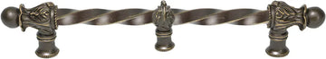 Acanthus 9'' cc with 3/8'' twist bar Romanesque style with center brace 781-3