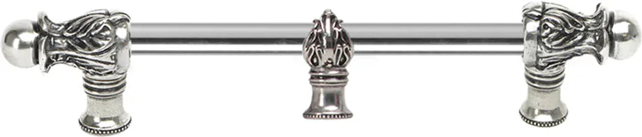 Acanthus 9'' cc with 1/2'' round smooth bar Romanesque style with center brace 781S-9